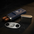 Personalized leatherette cigar case with Cutter Personalized Engraving