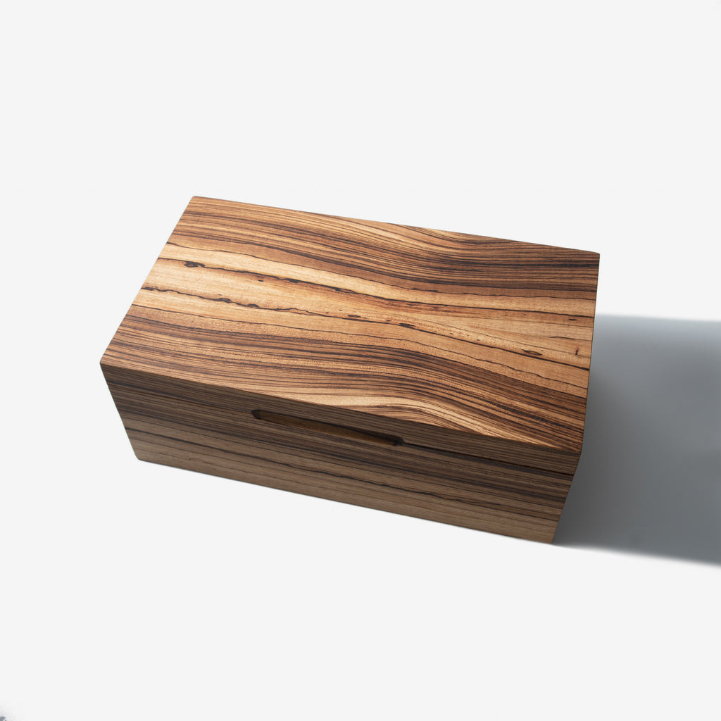Cigar Humidor - Zebrawood with Spanish Cedar Lining - 80 Capacity