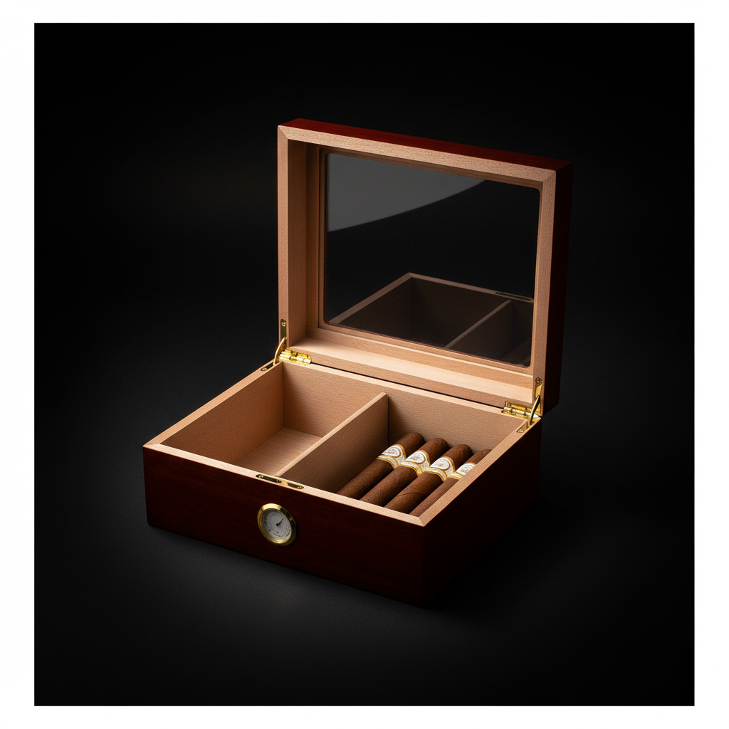 Humidor Open - Elevated Angle