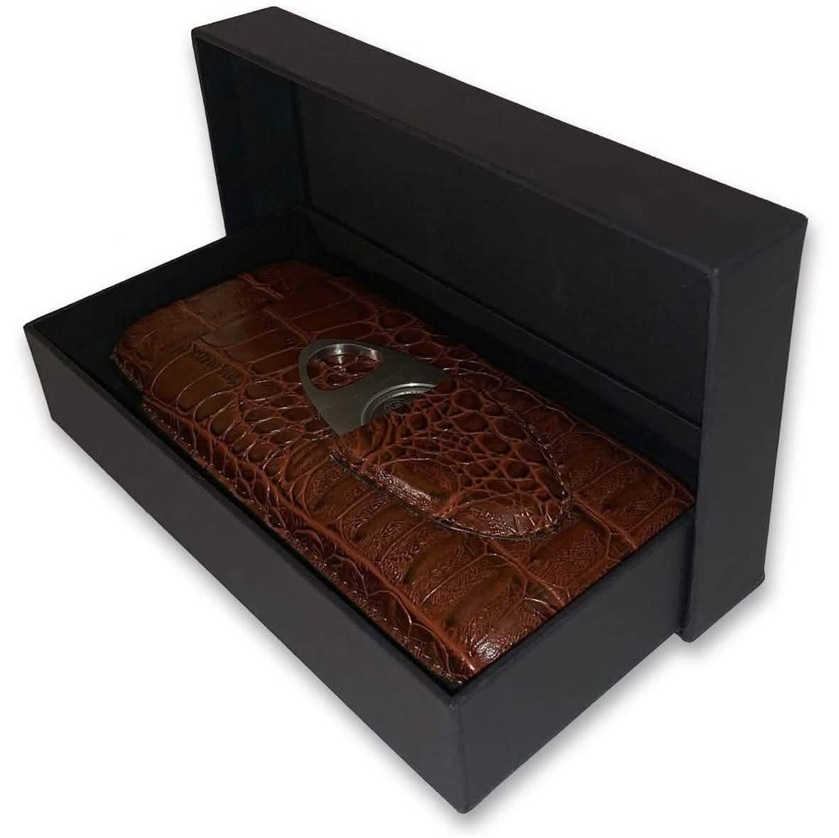 Leather Cigar Case with Stainless Steel Cutter | Mulling Room