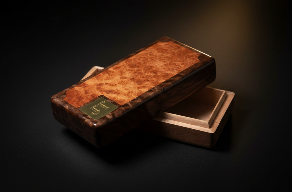 Redwood Burl Cigar Travel Case
