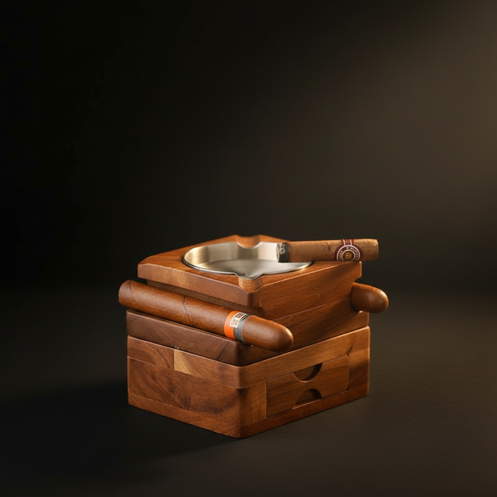 Wooden Cigar Ashtray